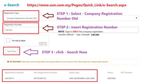 4) please visit companies commission of malaysia (ssm) website for more information on fees, business name registration guide dan new business registration guide. Company Registration Number Malaysia Sample