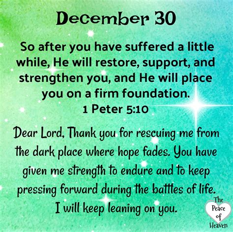 December 30 The Peace Of Heaven