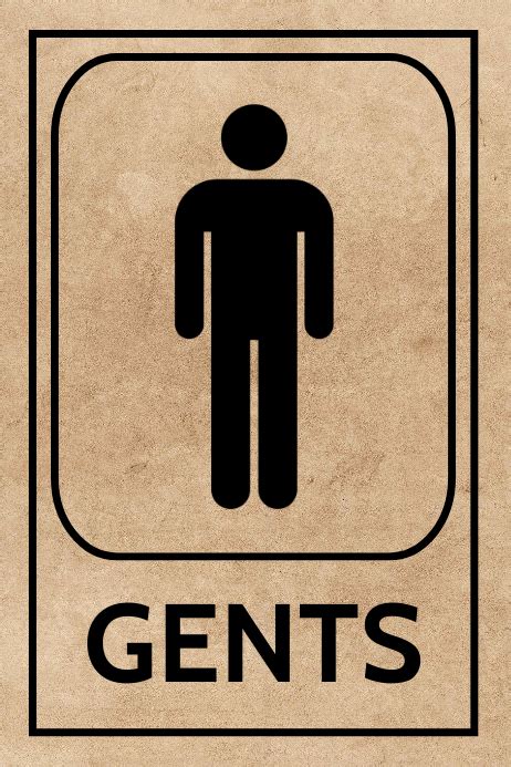 Gents Toilet Sign Board Template Postermywall