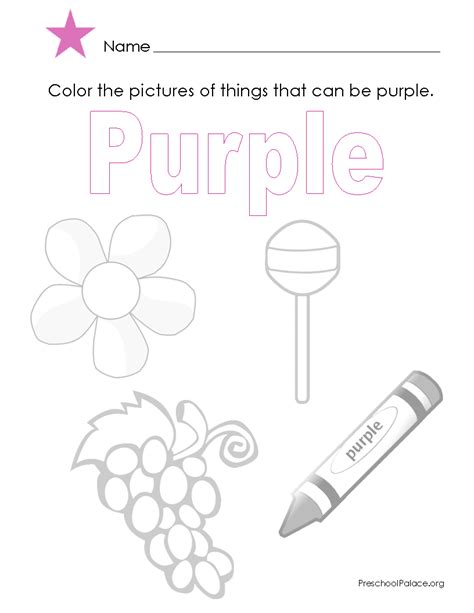 Purple Color Colores Morados Iniciales
