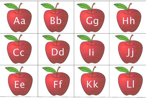 Apple Alphabet Cards Classroom Freebies