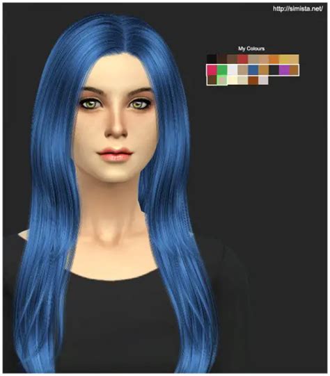 Sims 4 Hairs Simista Cazy`s Over The Light Hairstyle Retexture