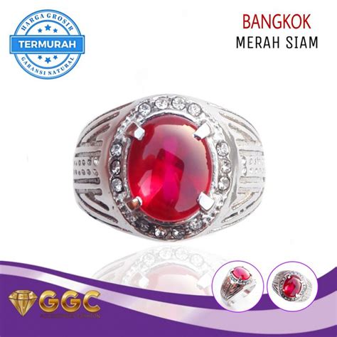 Cincin Batu Merah Siam Original Bangkok Lazada Indonesia