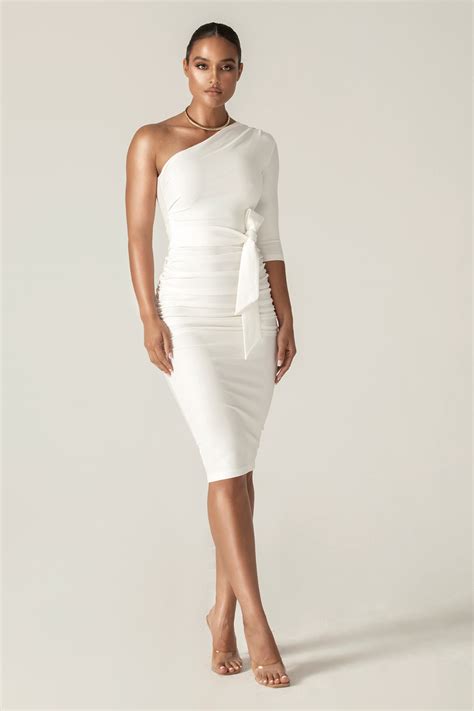 Dolly Elegant Bodycon Dress Off White