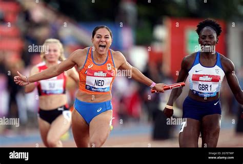Netherlands Naomi Sedney Celebrates Anchoring Her Team Home To Win The