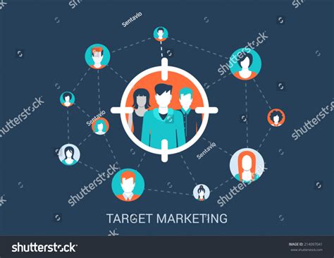 Flat Style Design Vector Illustration Marketing Targeting Concept