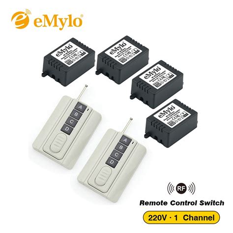 Emylo Remote Control Light Switch Ac220v 230v 240v 1000w 2x 4 Button