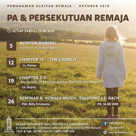 Kamu terlalu mencintai diri sendiri, maka dari itu kamu perlu meningkatkan citra publik yang baik. PA REMAJA BULAN OKTOBER 2019 | GRII BATAM