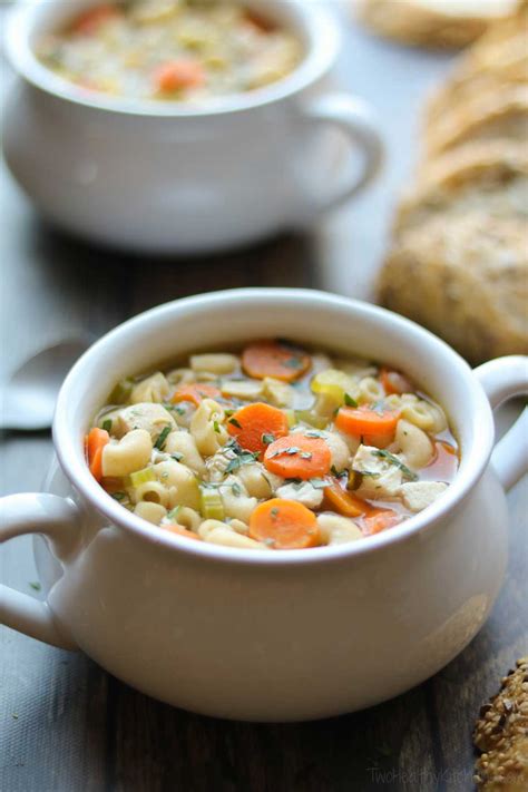Quick & Easy Chicken Noodle Soup with Rotisserie Chicken - Two Healthy