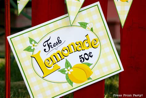Free Lemonade Stand Printables And Ideas Press Print Party