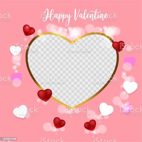 Sweet Template Photo Frames On The Day Of Love Stock Illustration
