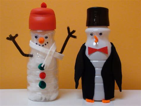 Creamer Bottles Made Into Snowmen And Penguin Easy And Fun Craftmake