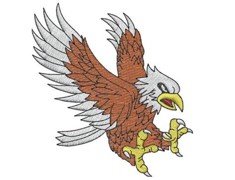 Flying Eagle Embroidery Design