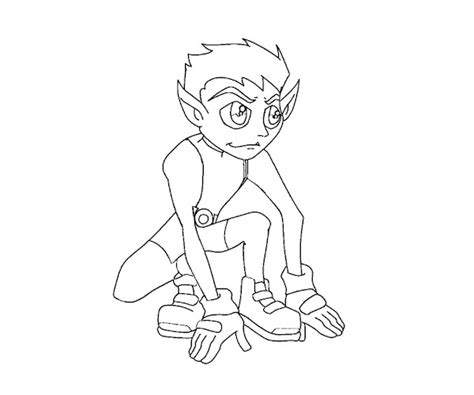 Gambar Teen Titans Coloring Pages Download Beast Boy Di Rebanas Rebanas