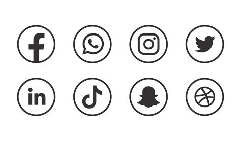 Les Icônes De Médias Sociaux Regroupent Facebook Instagram Snapchat