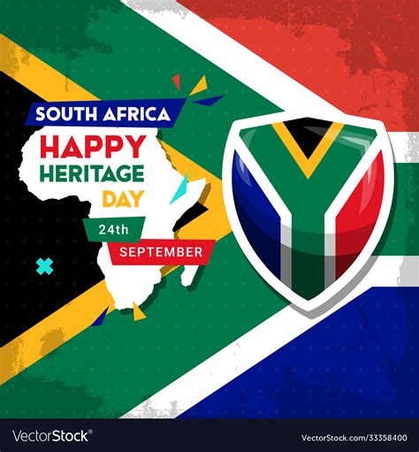 Happy South Africa Heritage Day 24 September Vector Image