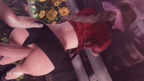 Aerith Gainsborough And Cloud Strife In Her Flower Garden Gcraw Final Fantasy Xxx Mobile