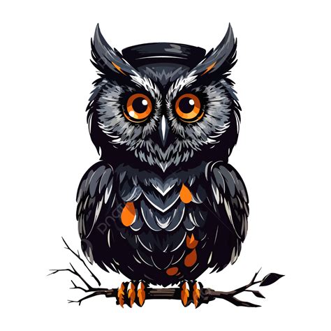Vector Halloween Black Owl Halloween Black Owl Bird Png And Vector