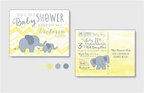 baby shower postcards  printable psd ai format