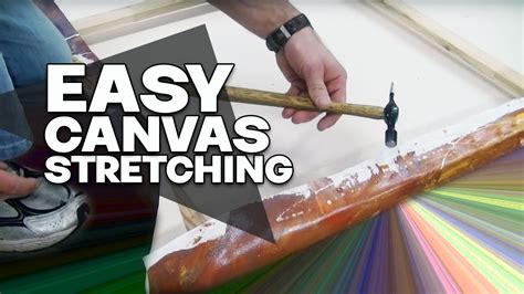 How To Stretch A Large Canvas Painting Youtube