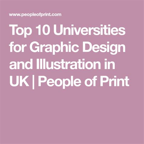 Top 10 Universities For Graphic Design And Illustration In Uk People