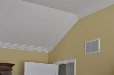 I have vaulted cielings in my great room and flat cieling in my kitchen i just put crown in both but i have an odd corner where there is three pieces of. Crown Molding On Vaulted Ceilings | Joy Studio Design ...