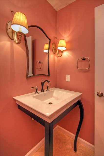 Pink Powder Room Eclectic Powder Room St Louis By Mosby