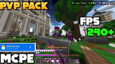 Best Mcpe Pvp Pack 119 120 Fps Boost Mcpe Pvp Pack Texture