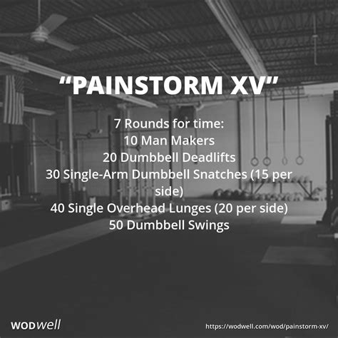 Painstorm Xv Workout Crossfit Central Scotland Benchmark Wod