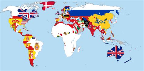 Flag Map Of The World Large World Map