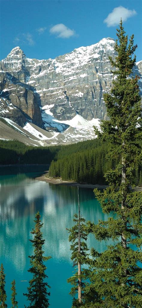 This is the beautiful Moraine Lake located in the iPhone 11