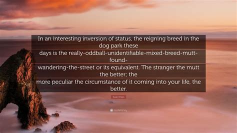 Susan Orlean Quote “in An Interesting Inversion Of Status The