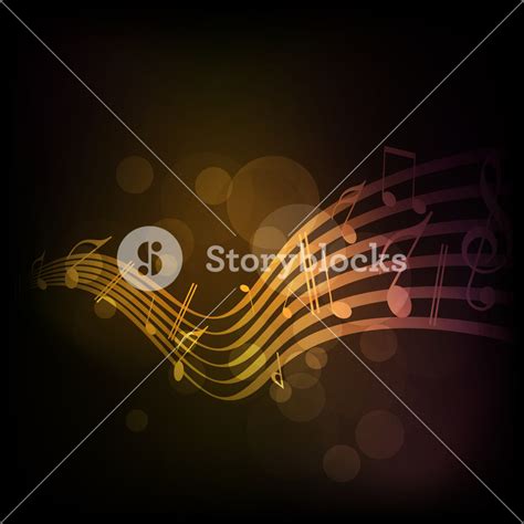 Abstract Musical Note On Shiny Background Royalty Free Stock Image