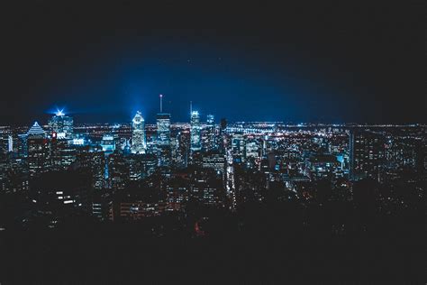 Fondos De Pantalla Montreal Canadá Ciudad Nocturna Rascacielos