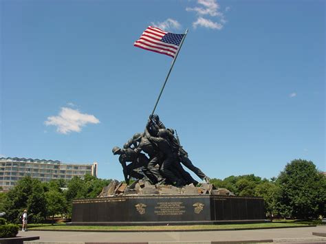 Fileus Marine Corps War Memorial Iwo Jima Monument Near Washington