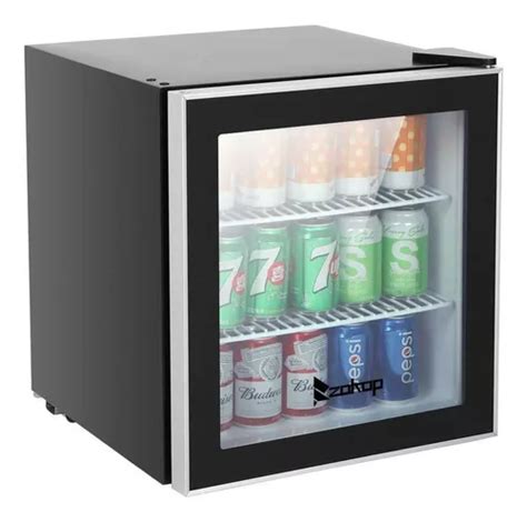 Mini Refrigerador Bar Puerta De Vidrio 60 Latas Frigobar Envío gratis