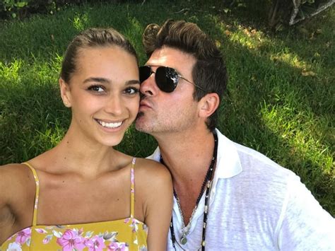 Lucky In Love From Robin Thicke And April Love Geary Romance Rewind E News