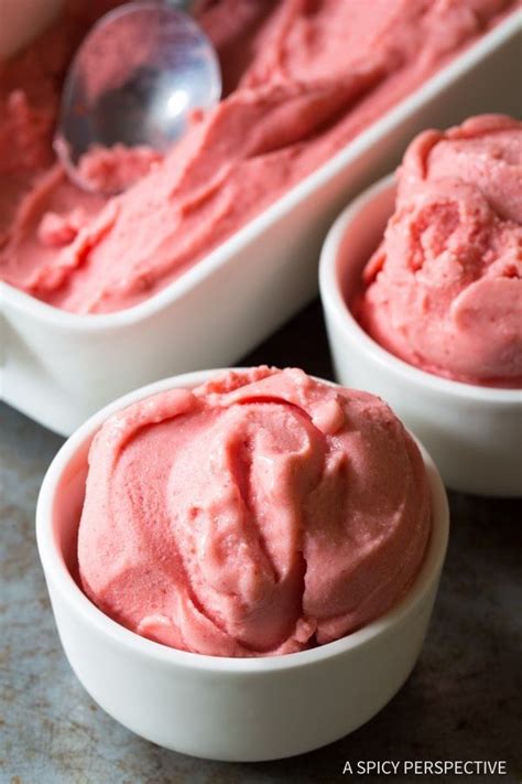 Healthy 5 Minute Strawberry Pineapple Sherbet Sherbet Recipes Ice