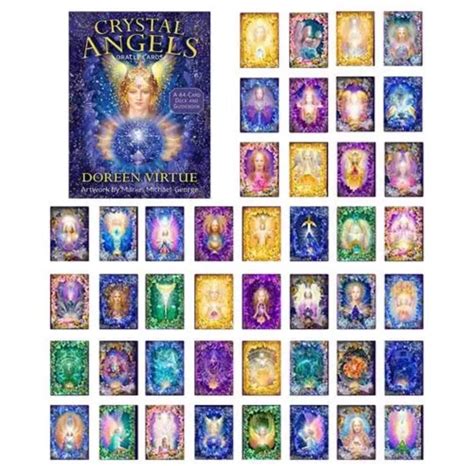 Crystal Angel Tarot Oracle Card Deck Doreen Virtue Crystal Etsy