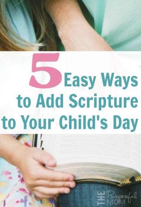 5 Easy Ways To Add Scripture To Your Childs Day Bible