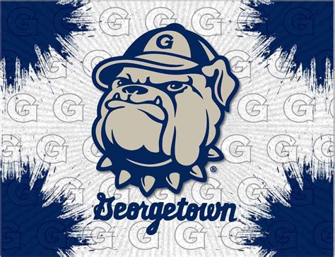 Georgetown Hoyas Hbs Gray Navy Wall Canvas Art Picture Print
