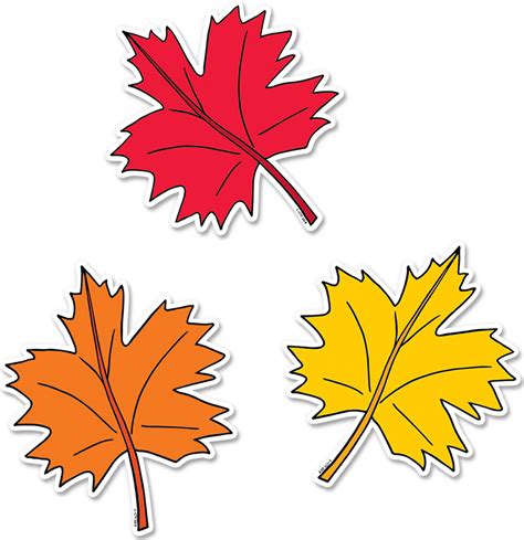 Fall Leaves 6 Designer Cut Outs The Learning Post Toys