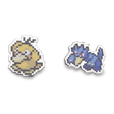 Psyduck And Golduck Pokémon Pixel Pins 2 Pack Pokémon Center Canada