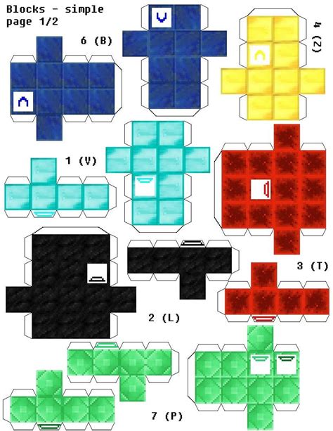 3simple Cube Papercraft Minecraft Elgoles000