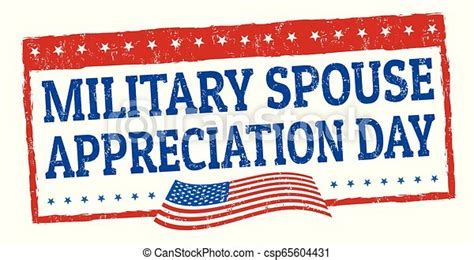 Military Spouse Day Sign Or Stamp On White Background Vector