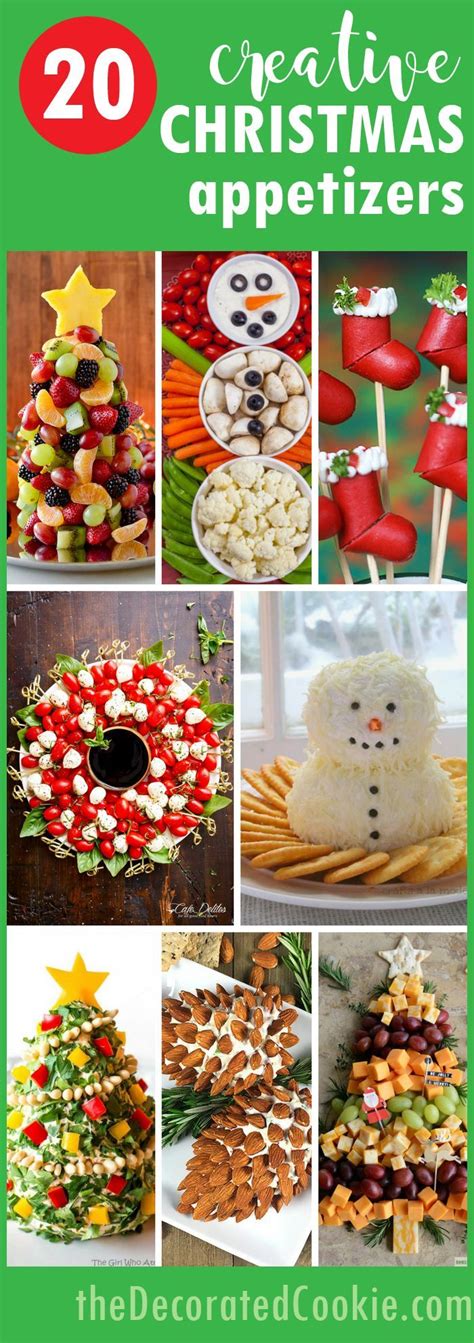 Struggling to get the kids in your family to eat veggies? CHRISTMAS APPETIZERS: 20 creative and fun holiday appetizers | Christmas appetizers, Christmas ...