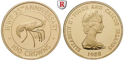 Turks Und Caicos Inseln Elisabeth II 100 Crowns 1988 9 16 G Fein PP