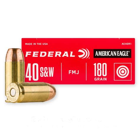 40 Sandw 180 Gr Fmj Federal American Eagle 50 Rounds Ammo