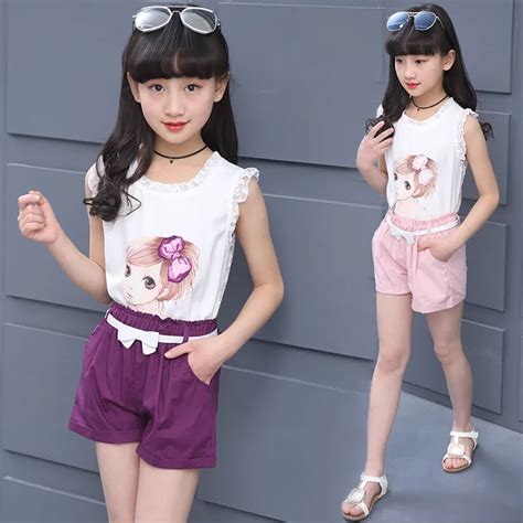 Baby Girls Summer Clothing Set Size 4 6 8 10 12 Years Kids Purple