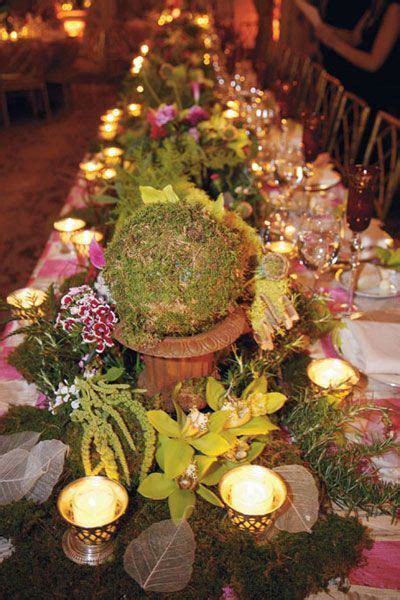Moss Centerpieces Fall Wedding Style Midsummer Nights Dream Wedding